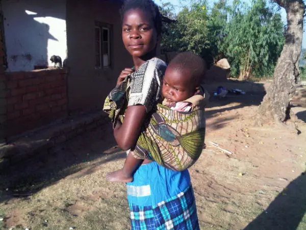 Carrying baby in Malawi